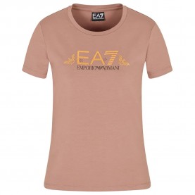 тениска,дамски,тениски,ea7,emporio,armani,train,logo,series,eagle,logo,crossover,short,sleeve,t,shirt,brownie,(pink)