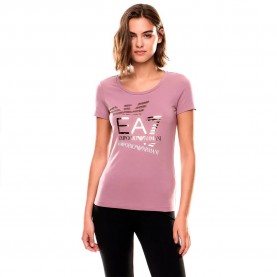 тениска,дамски,тениски,ea7,emporio,armani,train,logo,series,eagle,metallic,crossover,short,sleeve,t,shirt,pink,(pink)