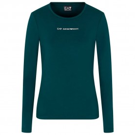тениска,дамски,тениски,ea7,emporio,armani,train,logo,series,essential,long,sleeve,t,shirt,green