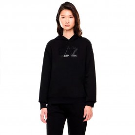 Суичър EA7 EMPORIO ARMANI Train Logo Series Fancy Strass hoodie - Black (Black / Black) суичър,дамски,блузи,ea7,emporio,armani,train,logo,series,fancy,strass,hoodie,black,(black,black)