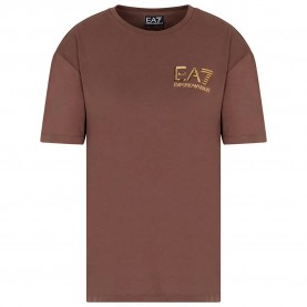 тениска,дамски,тениски,ea7,emporio,armani,train,logo,series,sequins,crossover,short,sleeve,t,shirt,brown,brown,(brown)