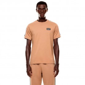 тениска,мъжки,тениски,ea7,emporio,armani,train,logo,series,tape,co,short,sleeve,t,shirt,brown,(tigers,eye)