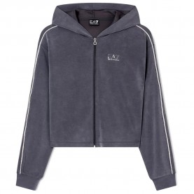 блуза,дамски,блузи,ea7,emporio,armani,train,precious,full,zip,sweatshirt,grey