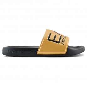 EA7 EMPORIO ARMANI Water Sports Visibility slides - Yellow (Shyny Gold / Black) мъжки,джапанки,и,чехли,дамски,сандали,и,чехли,ea7,emporio,armani,water,sports,visibility,slides,yellow,(shyny,gold,black)