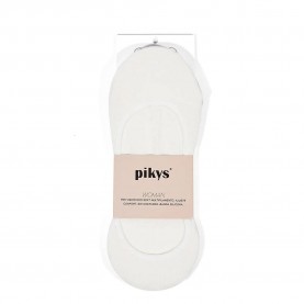 чорапи,дамски,чорапи,pikys,fantasy,ribbed,with,silicone,no,show,socks,2,pairs,ecru,(beige)