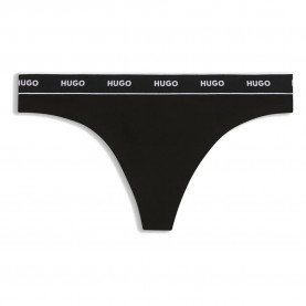 HUGO Design 10272521 thong 3 units - Black (Open Pink) дамско,бельо,дамски,бикини,и,танкини,hugo,design,10272521,thong,3,units,black,(open,pink)