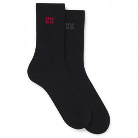 чорапи,дамски,чорапи,hugo,uni,logo,10274796,01,crew,socks,2,pairs,black,(black)
