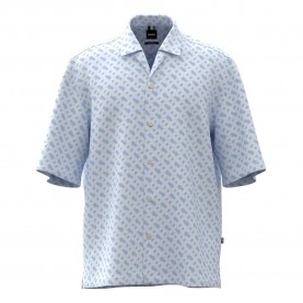 Риза с къс ръкав BOSS Lars 252 10271016 01 short sleeve shirt - Blue (Light Pastel Blue) риза,с,къс,ръкав,дамски,ризи,мъжки,ризи,boss,lars,252,10271016,01,short,sleeve,shirt,blue,(light,pastel,blue)