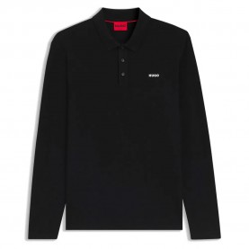 HUGO Donoslong 10266059 long sleeve polo - Black (Black) мъжки,блузи,с,яка,hugo,donoslong,10266059,long,sleeve,polo,black,(black)