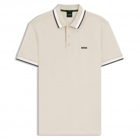 BOSS Paddy 10241663 short sleeve polo - Beige (Open White) дамски,блузи,с,яка,мъжки,блузи,с,яка,boss,paddy,10241663,short,sleeve,polo,beige,(open,white)