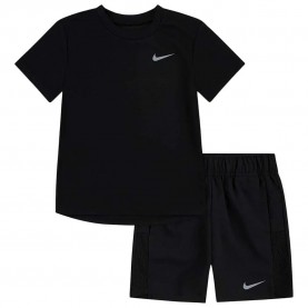 Nike Miler/Chall Dri-Fit short sleeve set - Black (Black / Black) детски,екипи,nike,miler,chall,dri,fit,short,sleeve,set,black,(black,black)