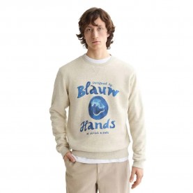 блуза,мъжки,пуловери,scotch,&,soda,denim,washed,artwork,sweatshirt,ecru,melange,(beige)