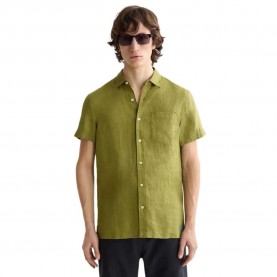 риза,с,къс,ръкав,мъжки,ризи,scotch,&,soda,regular,fit,linen,short,sleeve,shirt,calla,green,(green)