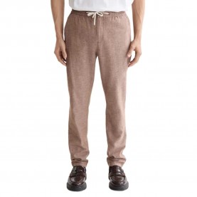 анцуг,мъжки,панталони,scotch,&,soda,warren,straight,fit,linen,jogger,pants,brown,(soft,silt)