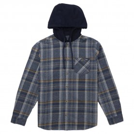 Риза с дълъг ръкав Salty crew Whitewash hooded flannel long sleeve shirt - Midnight Navy риза,с,дълъг,ръкав,мъжки,ризи,salty,crew,whitewash,hooded,flannel,long,sleeve,shirt,midnight,navy