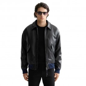 яке,мъжки,якета,scotch,&,soda,faux,leather,bomber,jacket,black