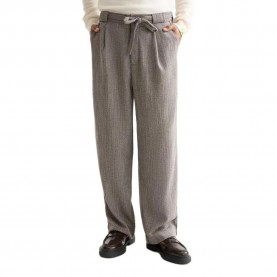 панталони,тип,чино,мъжки,панталони,scotch,&,soda,herringbone,yarn,dyed,pleated,baggy,fit,chino,pants,brown,(brown)