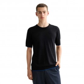 тениска,мъжки,тениски,дамски,тениски,scotch,&,soda,knitted,relaxed,fit,short,sleeve,t,shirt,black,(grey)