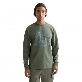 Тениска Scotch & soda Relaxed Fit Artwork long sleeve T-shirt - Green (Green) тениска,мъжки,тениски,scotch,&,soda,relaxed,fit,artwork,long,sleeve,t,shirt,green,(green)