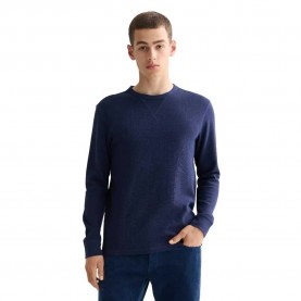 тениска,мъжки,тениски,scotch,&,soda,waffle,long,sleeve,t,shirt,blue,(blue)