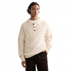 Scotch & soda Waffle Stitch Dropped long sleeve polo - Beige (Beige) дамски,блузи,с,яка,мъжки,блузи,с,яка,scotch,&,soda,waffle,stitch,dropped,long,sleeve,polo,beige,(beige)