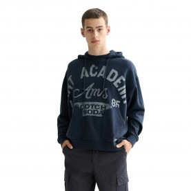 Суичър Scotch & soda Wash Artwork hoodie - Blue (Blue) суичър,мъжки,пуловери,scotch,&,soda,wash,artwork,hoodie,blue,(blue)