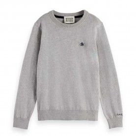 блуза,детски,блузи,scotch,&,soda,core,logo,regular,fit,sweatshirt,grey,melange,(grey)