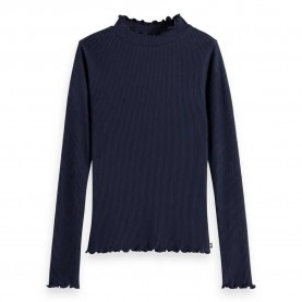 тениска,детски,тениски,scotch,&,soda,core,mock,ribbed,slim,fit,long,sleeve,t,shirt,blue,(sky,captain)