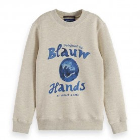 блуза,детски,блузи,scotch,&,soda,denim,washed,artwork,sweatshirt,ecru,melange,(beige)