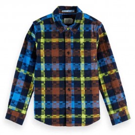 карирана,риза,детски,ризи,scotch,&,soda,flannel,checked,long,sleeve,shirt,multicolor,(campanula,sky,captain,limeaid,check)