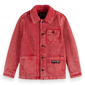 Scotch & soda Garment-Dyed Corduroy overshirt - Red (Ketchup) детски,якета,и,палта,scotch,&,soda,garment,dyed,corduroy,overshirt,red,(ketchup)
