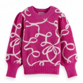 блуза,детски,блузи,scotch,&,soda,intarsia,glitter,sweater,fuchsia,red