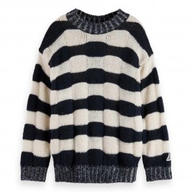 блуза,детски,блузи,scotch,&,soda,loose,fit,chunky,striped,sweater,blue,(sky,captain)