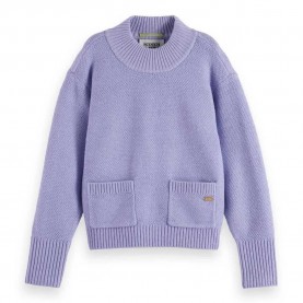 блуза,детски,блузи,scotch,&,soda,mock,neck,front,pockets,sweater,purple,(sweet,lavender)