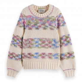 блуза,детски,блузи,scotch,&,soda,multi,color,rainbow,yarn,striped,sweater,grey,(eggnog,multi,stripe)