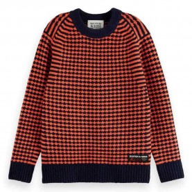 блуза,детски,блузи,scotch,&,soda,regular,fit,chenille,sweater,orange,(sky,captain,cherry,tomato)