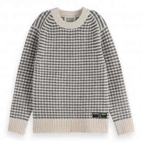 блуза,детски,блузи,scotch,&,soda,regular,fit,chenille,sweater,beige,(grey,melange,eggnog)