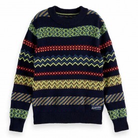 блуза,детски,блузи,scotch,&,soda,regular,fit,festive,jacquard,sweater,fair,isle,anthracite