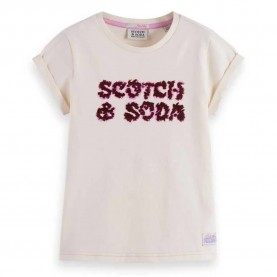 Тениска Scotch & soda Regular Fit Front Artwork short sleeve T-shirt - White - (Eggnog) тениска,детски,тениски,scotch,&,soda,regular,fit,front,artwork,short,sleeve,t,shirt,white,(eggnog)