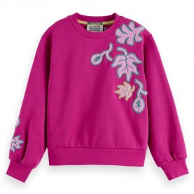 блуза,детски,блузи,scotch,&,soda,relaxed,fit,embroidered,sweatshirt,pink,(fuchsia,red)