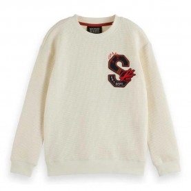 блуза,детски,блузи,scotch,&,soda,relaxed,fit,waffle,sweatshirt,beige,(eggnog)