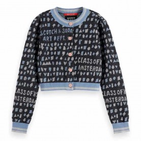 жилетка,детски,блузи,scotch,&,soda,slim,fit,cropped,jacquard,cardigan,black