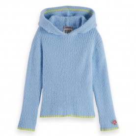 блуза,детски,блузи,scotch,&,soda,soft,fluffy,viscose,hoodie,sweater,blue,(cerulean)