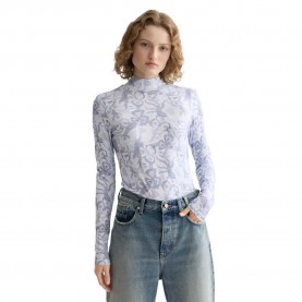 тениска,дамски,тениски,scotch,&,soda,all,over,printed,mock,long,sleeve,t,shirt,purple,(dancer,lavender)