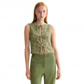дамски,блузи,дамски,ризи,scotch,&,soda,bow,closure,structured,sleeveless,blouse,oil,green