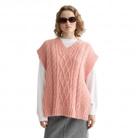 потник,дамски,пуловери,дамски,плетени,дрехи,scotch,&,soda,cable,stitch,spencer,knitted,vest,pink,(coral,almond)