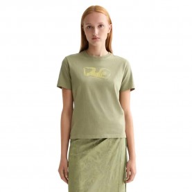 Тениска Scotch & soda Chest Artwork Regular Fit short sleeve T-shirt - Green (Oil Green) тениска,дамски,тениски,scotch,&,soda,chest,artwork,regular,fit,short,sleeve,t,shirt,green,(oil,green)