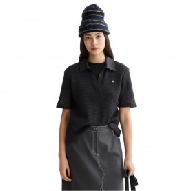дамски,блузи,с,яка,scotch,&,soda,crochet,short,sleeve,polo,charcoal,art,(black)