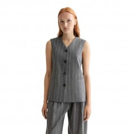 Елек Scotch & soda Detail waistcoat - Grey (Charcoal Melange) елек,дамски,сака,scotch,&,soda,detail,waistcoat,grey,(charcoal,melange)