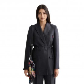 сако,дамски,сака,scotch,&,soda,double,breasted,belted,drapey,blazer,charcoal,art,(black)